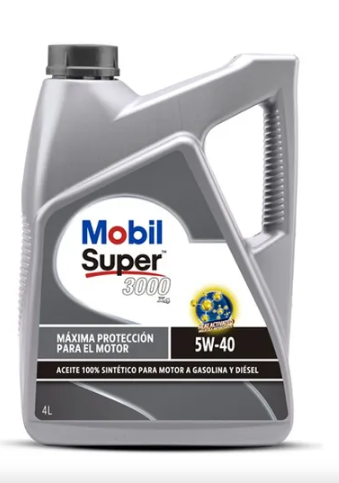 Aceite Mobil Super 3000 5W40, 4 L Sintético