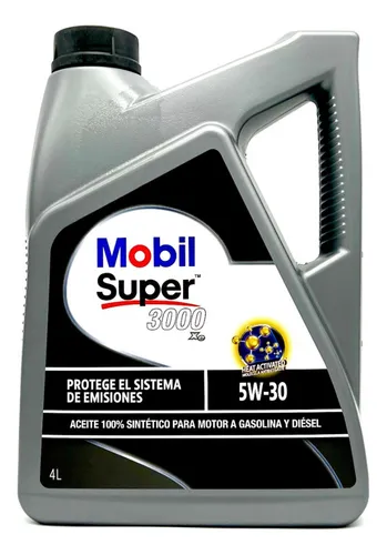 Aceite Mobil Super 3000 5W30, 4 Litros Sintético