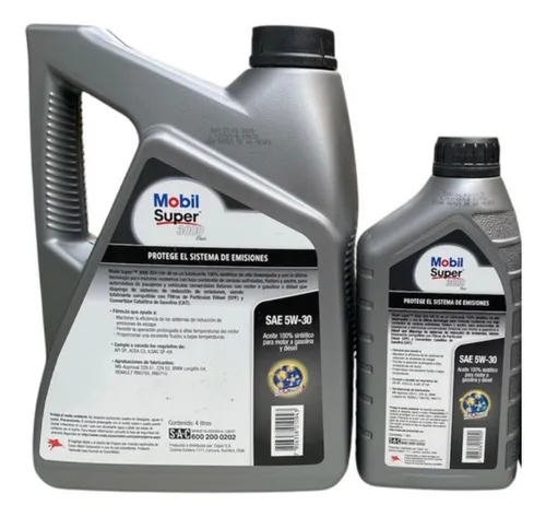 Aceite Mobil Super 3000 5W30, 5 Litros Sintético
