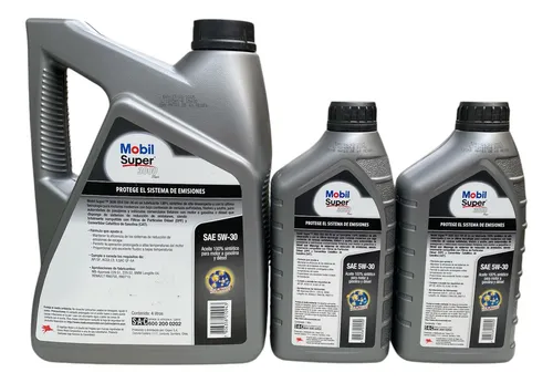Aceite Mobil Super 3000 5W30, 6 Litros Sintético