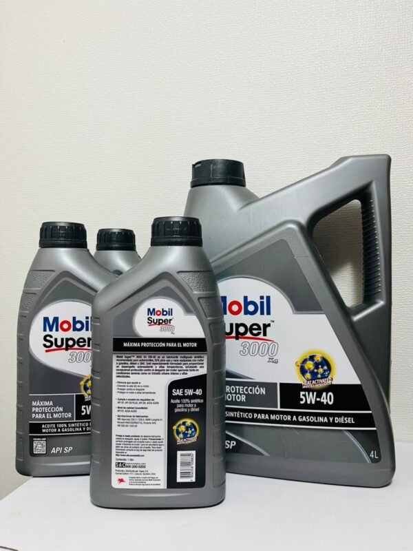 MOBIL5W40TRAS7LITROS Aceite Mobil Super 3000 5W40, 7 Litros Sintético