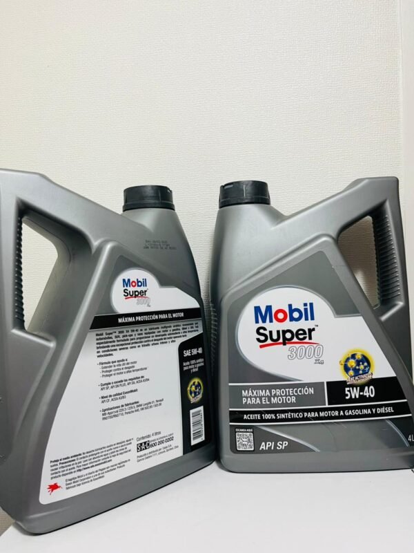 MOBIL5W40TRAS8LITROS Aceite Mobil Super 3000 5W40, 8 Litros Sintético